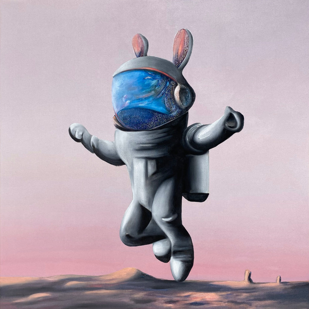 Astronaut Rabbit Galaxy Art